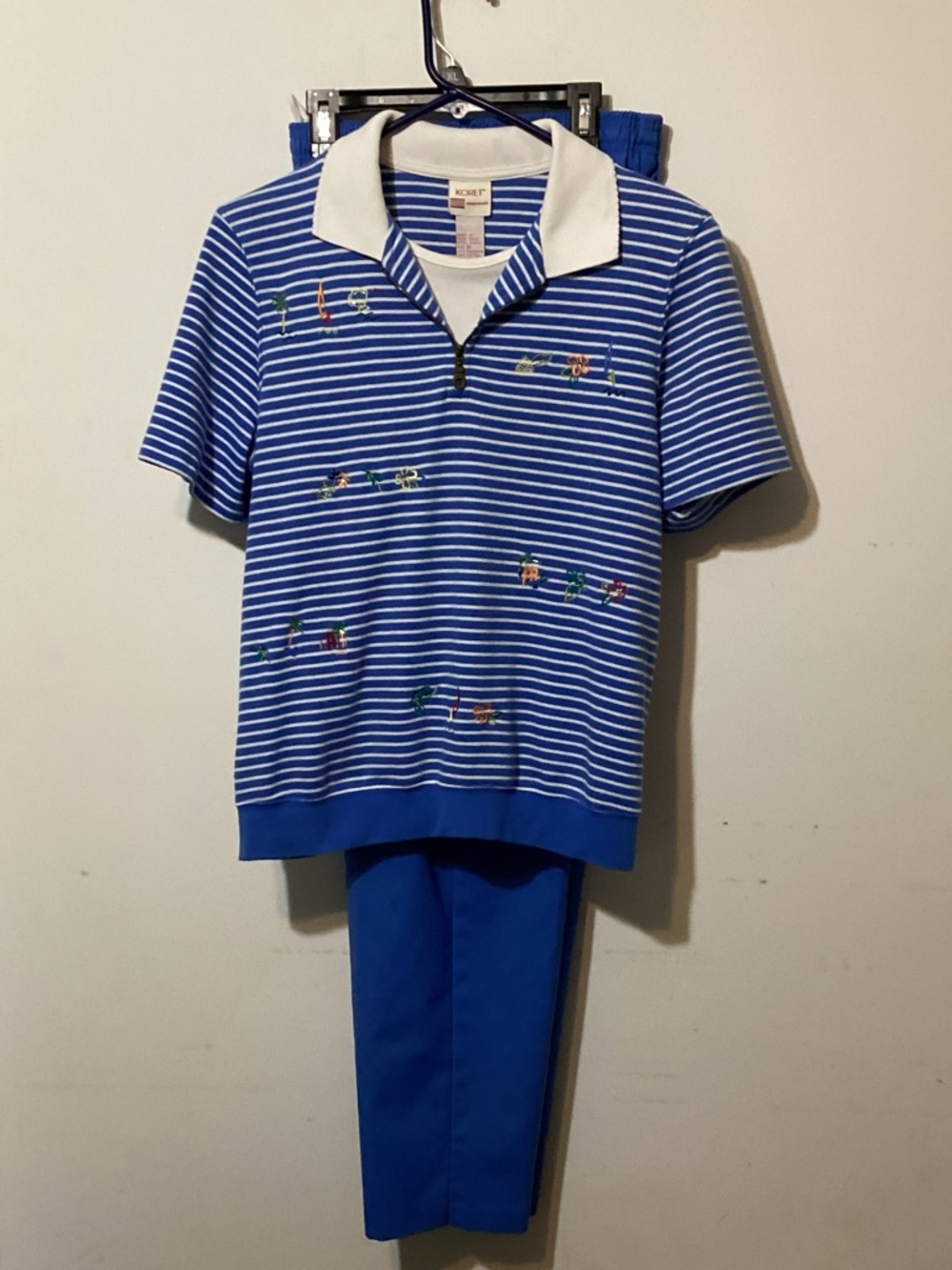Vintage Koret Francisca top and pant set Top Med Pants Size 8 Grandmacore 90's
